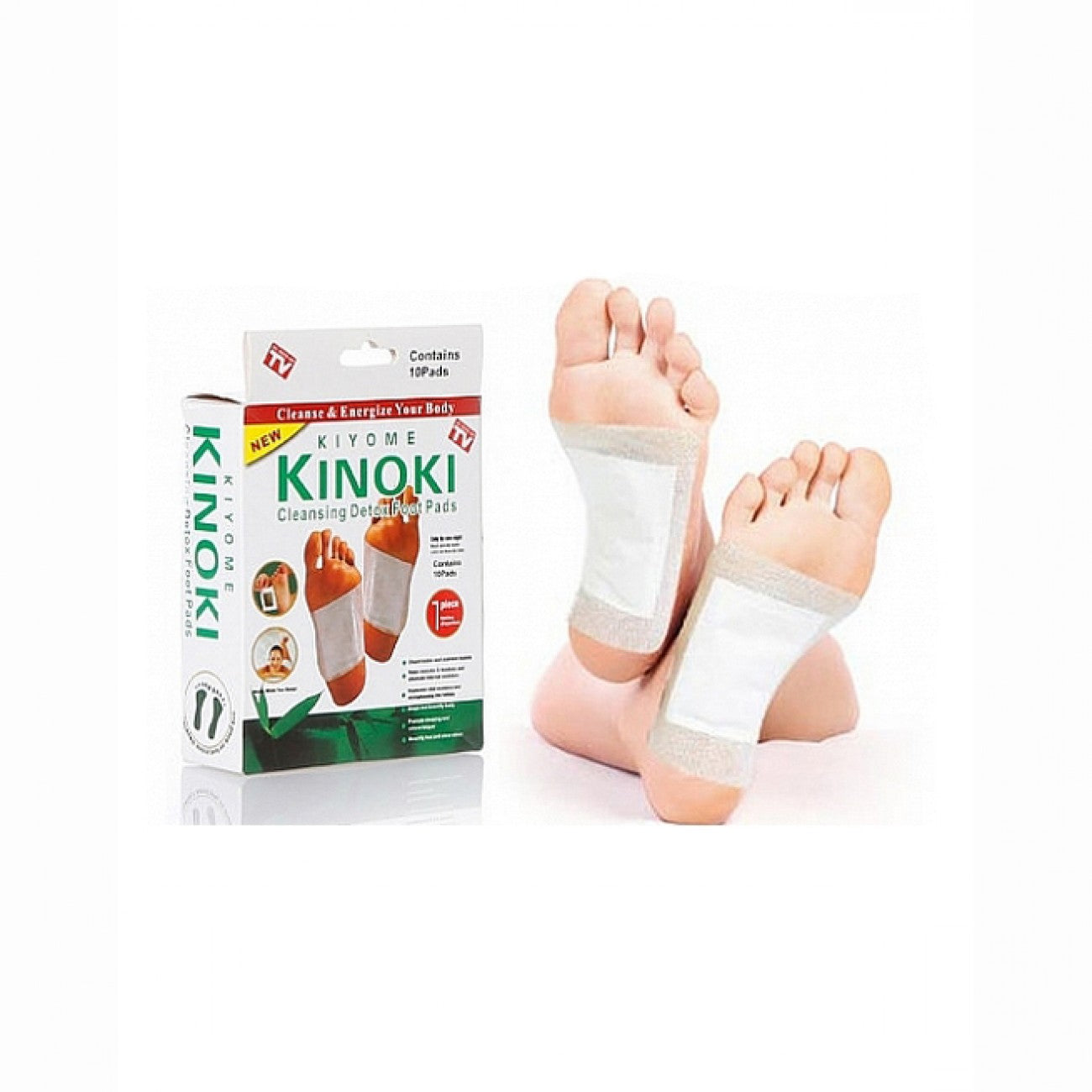 Set de 100 Plasturi Detoxifianți Kinoki Original, 10 Cutii, cu Turmalină, Vitamina C, Vitamina E și Uleiuri Esențiale
